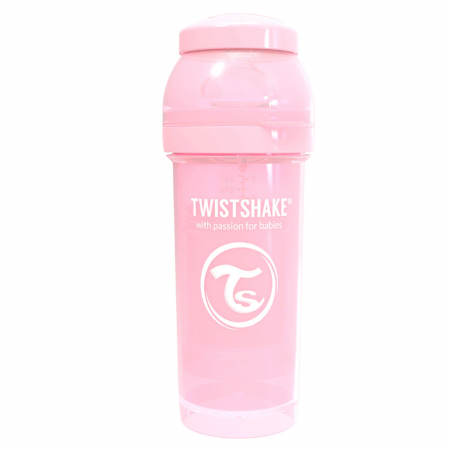 Biberoane si tetine - Biberon din polipropilena cu tetina din silicon 260 ml 2+ luni Twistshake Anti-colic 122551