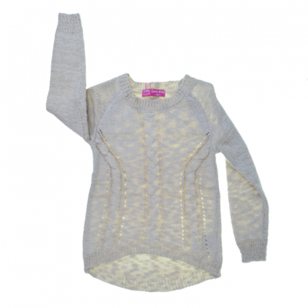 Bluze fete - Bluza cu maneca lunga pentru fete Mini Junior CMB-54, Bej