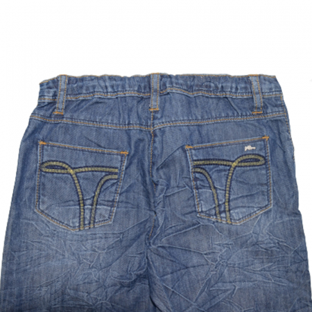 Pantaloni 3/4 din blug pentru fete Wenice WNCAT55053-2-01, Albastru [3]