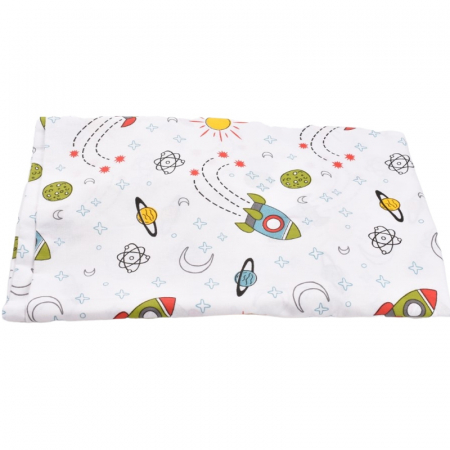 Cearsaf cu elastic pentru patut 120 x 60 cm Mini Junior VLC-5, Multicolor [1]