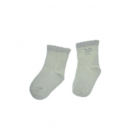 Sosete bebelusi si copii - Sosete pentru fete Milusie Princessa 130313-10-13 cm, Crem