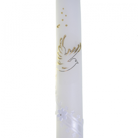 Lumanare pentru botez 40 cm x 3 cm Mini Junior LB-123A, Alb [2]