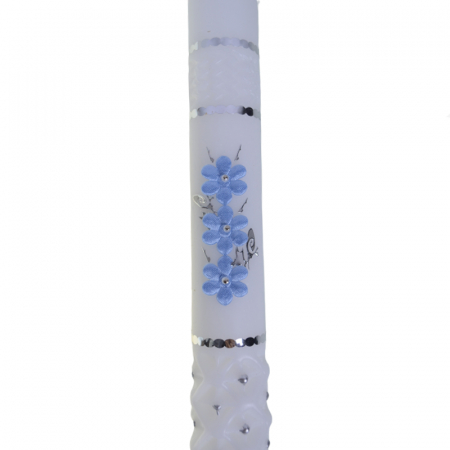 Lumanare pentru botez 40 cm x 3 cm Mini Junior LB-123B, Alb [2]