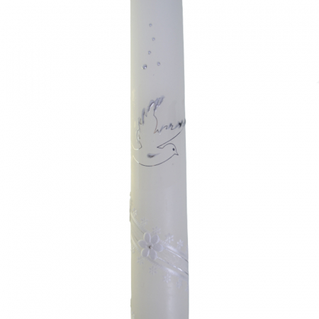 Lumanare pentru botez 40 cm x 3 cm Mini Junior LB-123D, Alb [2]