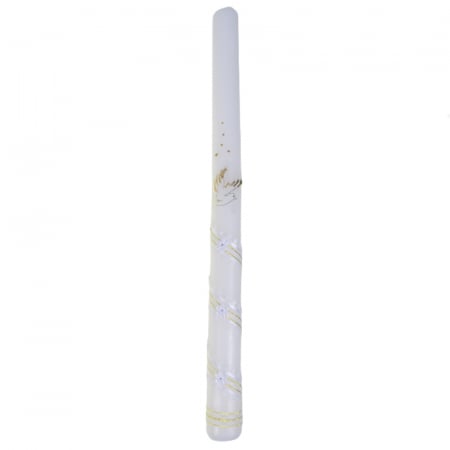 Lumanari botez - Lumanare pentru botez 40 cm x 3 cm Mini Junior LB-123E, Alb