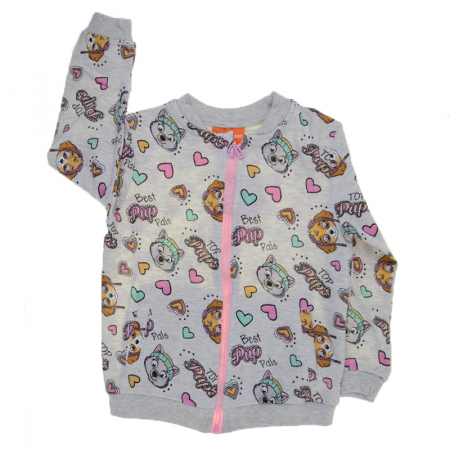Hanorace - Hanorac cu maneca lunga pentru fete E Plus M Paw Patrol 00915-1-104, Gri
