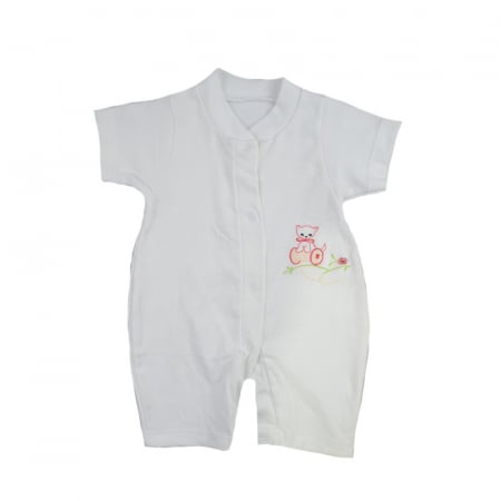 Salopete bebelusi vara fete - Salopeta de vara pentru fete Mini Junior 25-62A-62 cm, Alb