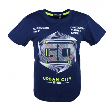 Tricouri baieti - Tricou pentru baieti Happy House QQ-615A-176, Bleumarin