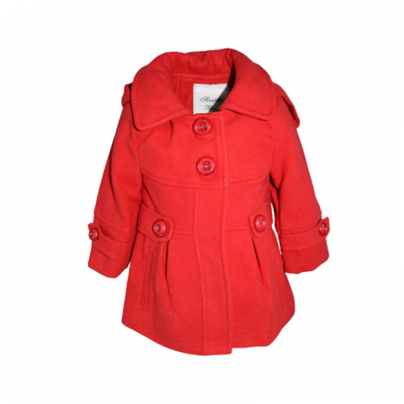 Paltoane - Palton cu gluga pentru fete Simply Red WJ021S-74, Rosu