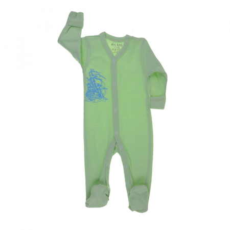 Salopete bebelusi baieti - Salopeta cu maneca lunga pentru baieti Mini Bimbi MB64522-56, Verde