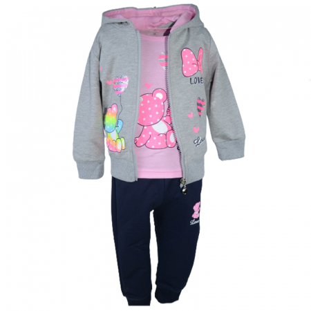Trening - Trening trei piese pentru fete Happy House WB-2925A, Multicolor