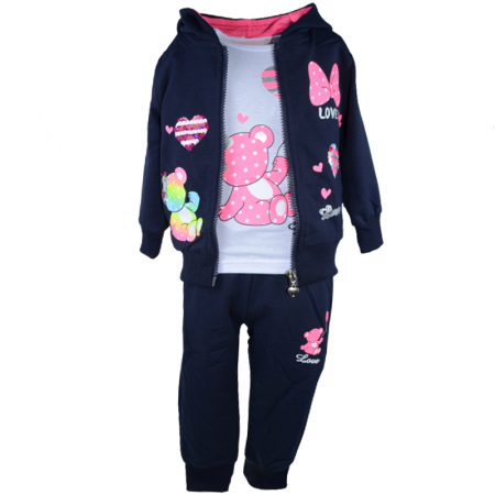 Trening - Trening trei piese pentru fete Happy House WB-2925B, Multicolor
