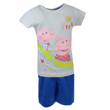 Compleuri fete de vara - Compleu 2 piese pentru fete E Plus M Peppa Pig 325321-1-92, Albastru