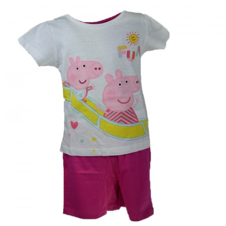 Compleuri fete de vara - Compleu 2 piese pentru fete E Plus M Peppa Pig 325321-92, Roz