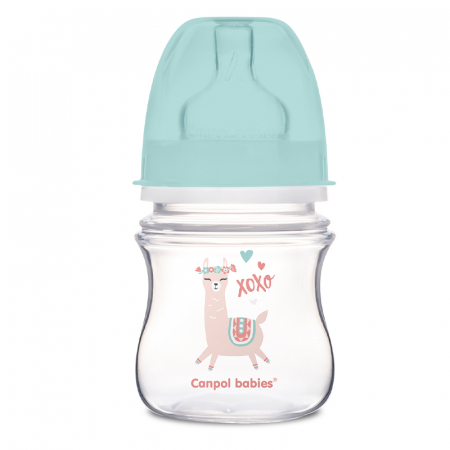 Biberoane si tetine - Biberon din polipropilena cu tetina din silicon 120 ml 0+ luni Canpol Babies 35/220T