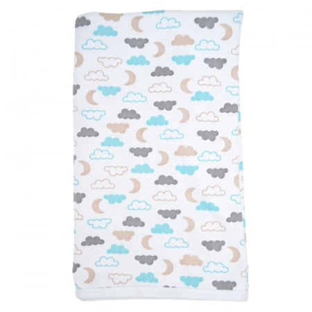 Paturici si pleduri bebelusi - Pled bumbac cu 2 straturi 80 x 70 cm Mini Junior PMJPC-07, Multicolor
