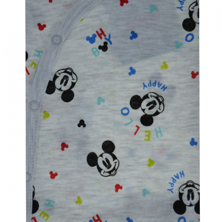 Salopeta cu maneca lunga pentru baieti E Plus M Mickey Mouse 381693-56, Alb [1]