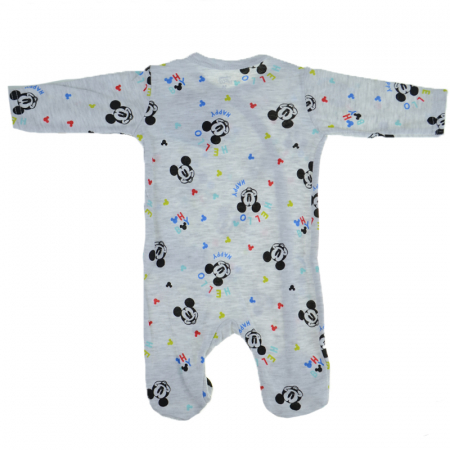 Salopeta cu maneca lunga pentru baieti E Plus M Mickey Mouse 381693-56, Alb [2]
