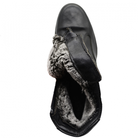 Cizme imblanite din piele pentru fete Mini Junior GPPF-123, Negru [3]