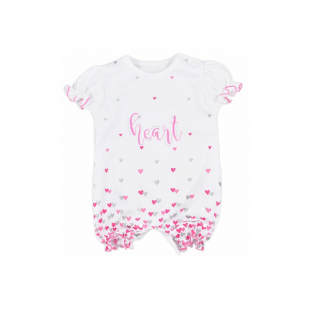 Salopete bebelusi vara fete - Salopeta de vara pentru fete Koala Heart 4032A-80 cm, Alb
