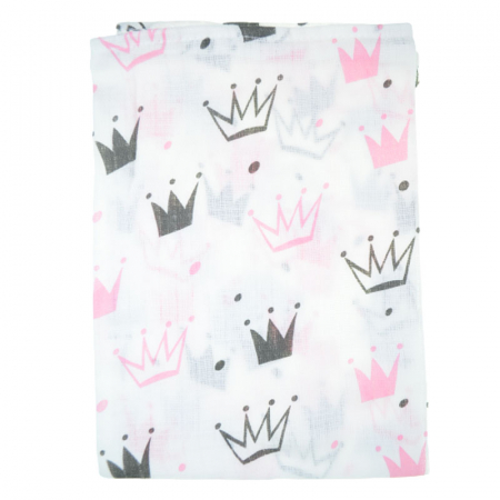 Accesorii camera bebe - Paturica muselina din bumbac pentru bebelusi 75 x 55 cm Mini Junior FNTMJ-F, Multicolor