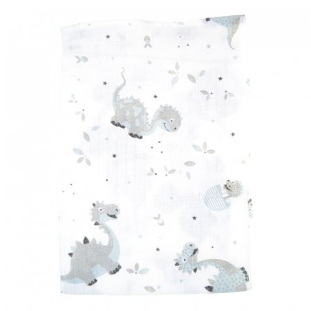Accesorii camera bebe - Paturica muselina din bumbac pentru bebelusi 75 x 55 cm Mini Junior FNTMJ-G, Multicolor