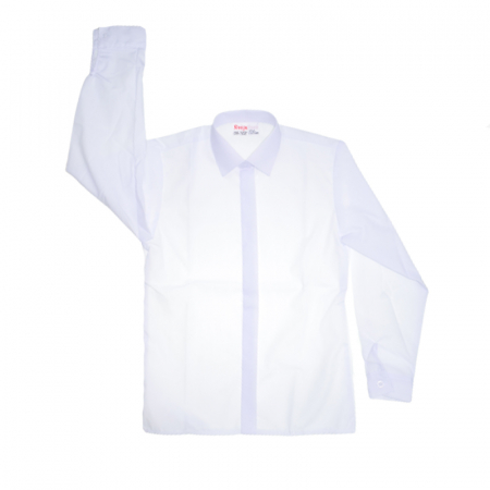 Camasi maneci lungi - Camasa slim cu maneca lunga pentru baieti Mini Junior CSL-01, Alb