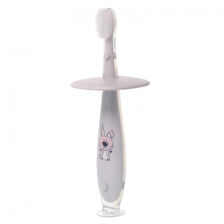 Periute dinti - Periuta de dinti cu inel de protectie 12+ luni BabyOno 552/01, Gri