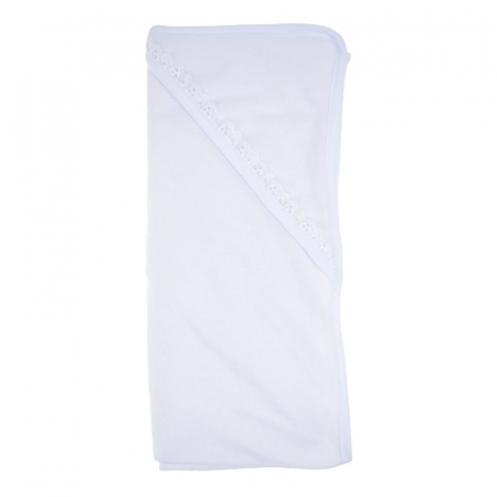Botezul bebelusului - Prosop cu gluga 80 x 65 cm Mini Junior PG-B, Alb