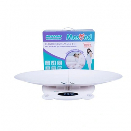 Cantar electronic pentru bebelusi 2 in 1 MesMed 466516-C, Alb [1]
