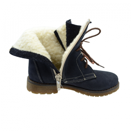 Cizme din piele pentru baietei Emel E 2515-4-28, Bleumarin [2]