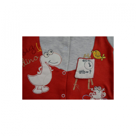 Salopeta de vara pentru baieti Ozce 62-28R-62 cm, Rosu [2]