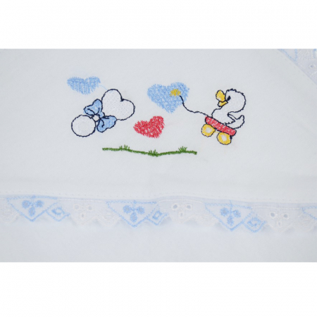 Prosop cu gluga 90 x 90 cm pentru baieti Pifou 9001A16, Alb [1]