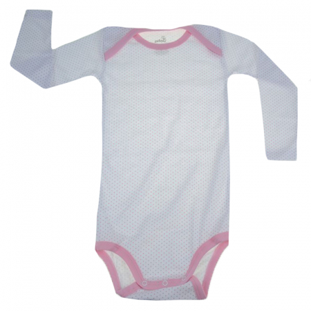 Îmbrăcăminte fete - Body cu maneca lunga pentru fete Pifou Model 6 ML6-A28, Alb