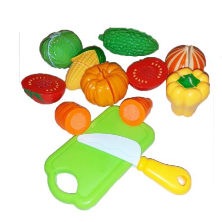 Bucatarii copii - Set bucatarie cu alimente 10 piese Mini Junior VG-1002, Multicolor