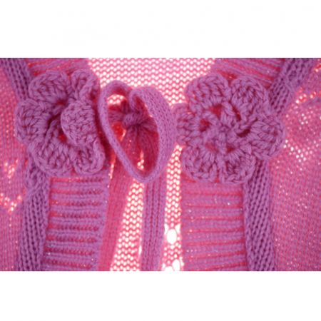 Cardigan cu maneca lunga pentru fete Mini Junior CPFML-534-146, Roz [2]