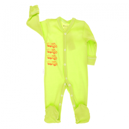Salopete bebelusi baieti - Salopeta cu maneca lunga pentru baieti Mini Bimbi MBB453-62, Verde