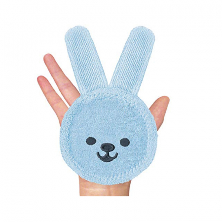 Manusa pentru masajul si curatarea gingiilor 0+ luni MAM Oral Care Rabbit 705663A, Albastru [2]