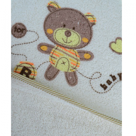 Prosop 100 x 100 cm pentru copii Mini Junior 743170, Alb [3]