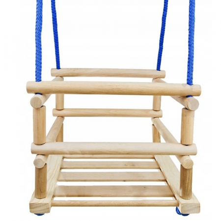 Leagan din lemn cu franghie pentru baieti Mini Junior 894198, Albastru [1]