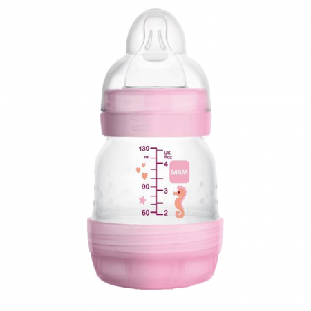 Biberoane si tetine - Biberon din polipropilena cu tetina din silicon 130 ml 0+ luni MAM Anti-Colic 806933
