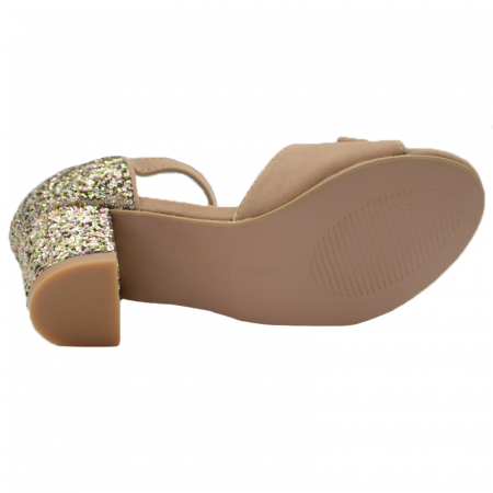 Sandale cu toc pentru fete MRS R1510-B-24, Bej [2]
