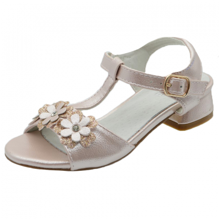 Sandale cu toc fete - Sandale cu toc pentru fete MRS R2021R-25, Roz
