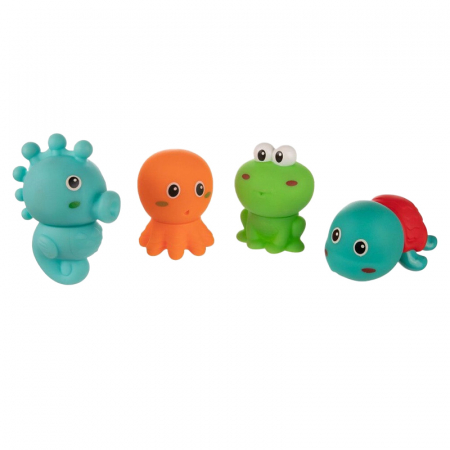 Joaca, activitati si ambalaje - Set 5 jucarii colorate pentru baie Canpol Babies 6+luni 79/105, Multicolor