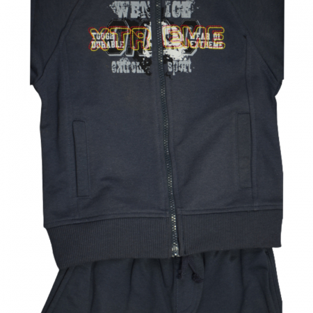 Compleu 2 piese hanorac si pantaloni pentru baieti Wenice AY211244-1-98, Gri [2]