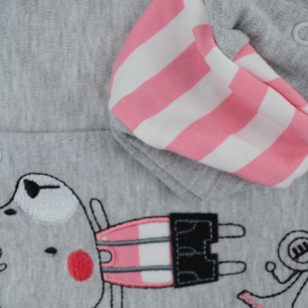 Salopeta cu maneca lunga pentru fete Koala Bobas Fashion 159962-62, Multicolor [2]