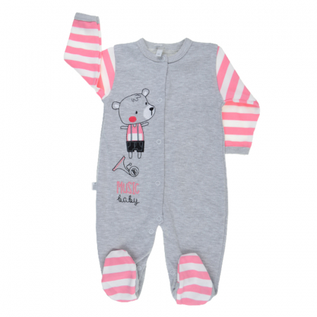 Salopete bebelusi fete - Salopeta cu maneca lunga pentru fete Koala Bobas Fashion 159962-62, Multicolor