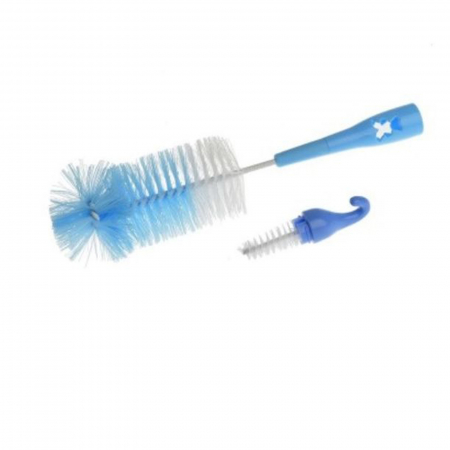Biberoane si tetine - Set 2 perii pentru curatarea biberoanelor si a tetinelor Akuku A0338