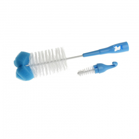 Biberoane si tetine - Set 2 perii pentru curatarea biberoanelor si a tetinelor Akuku A0339
