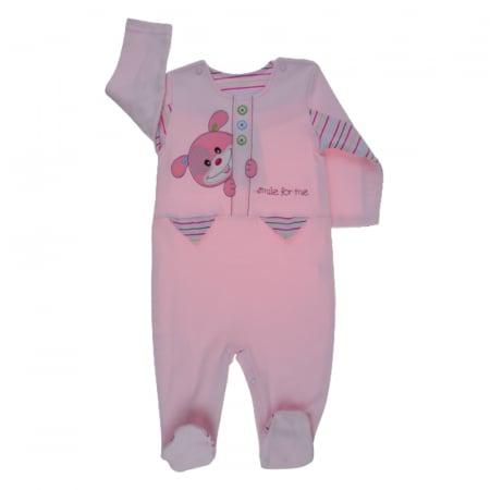 Salopete bebelusi fete - Salopeta cu maneca lunga pentru fete Koala Baby 668667, Roz